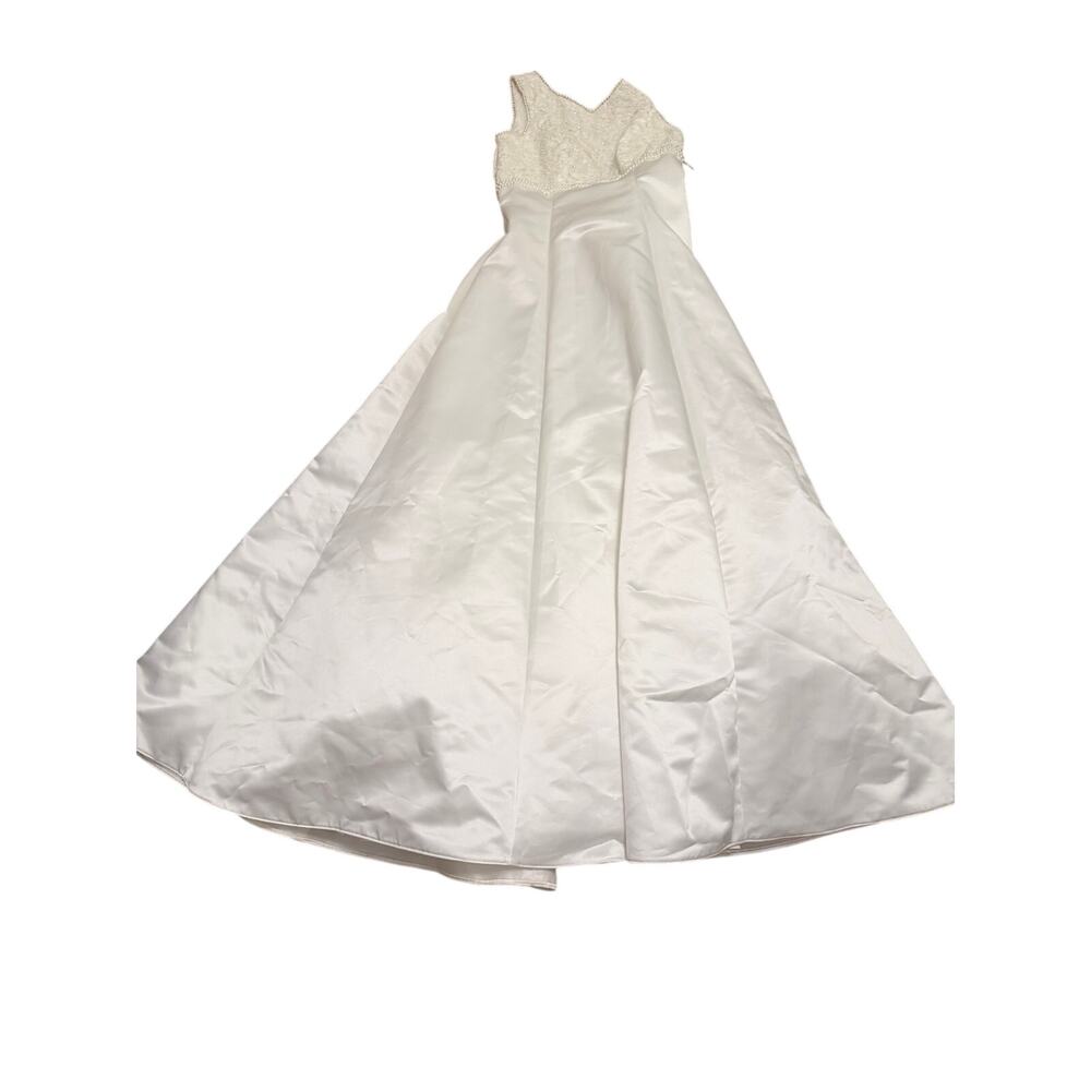 Vintage Mori Lee Wedding gown dress Madeline Gardner tmless bridal 90s luxe sz 4 - Picture 16 of 16